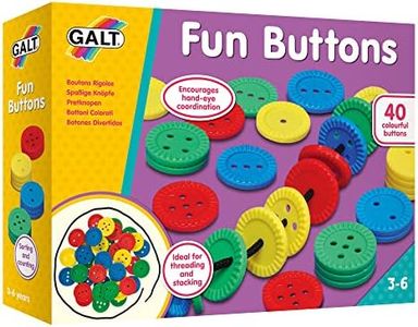 Galt Toys, Fun Buttons, Threading Toy, Ages 3 Years Plus