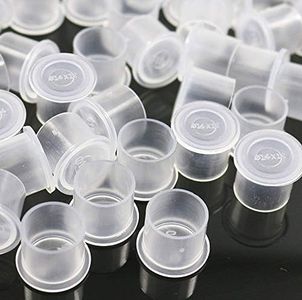 Tattoo Ink Caps,300pcs Large Plastic Disposable Microblading Tattoo Pigment Self Standing Cups,Tattoo Supplies Ink Holder Large Size of 17mm Medium 14mm