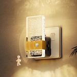 LOHAS-LED Night Light Plug in Wall with Motion Sensor, Dimmable Night Light, 3000K Warm White, Adjustable Brightness 0-100LM, LED Plug in Light for Hallway, Stairs, Bedroom, Kitchen,1 Pack