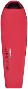 Wildcraft Travelite 5 Sleeping Bag for Adults - Red | Ultra-Warm & Lightweight Sleeping Bag for Camping, Hiking & Outdoor Adventures | Compact, Water-Resistant Design Sleeping Bags