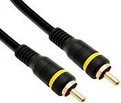 C&E Composite Video Cable, RCA Male, Gold Plated Connectors, 35 Feet, CNE499319