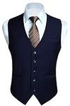 HISDERN Men's Suit Vest Business Fo