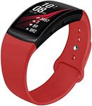 Compatible with Gear Fit 2 Band/Gear Fit 2 Pro Bands, NAHAI Soft Silicone Replacement Bands Wristband for Samsung Gear Fit 2 and Fit 2 Pro Smartwatch, Small, Red