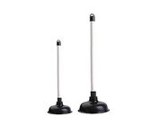 2 x Drain Plunger Set, Toilet Plunger with Strong Suction Performance Drain Sink Plunger Toilet Pump Unblocker, Strong Suction Rubber Cup with Strong Handle Drain Cleaner Easily Clear All Blocked