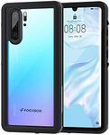 Focusor Huawei P30 Pro Case, IP68 Waterproof Mobile Phone Case, Huawei P30 Pro Protective Case, Shockproof, Dustproof, Outdoor Armoured Case with Built-in Screen Protector, Black