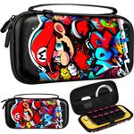 Koecya Carrying Case for Nintendo Switch Lite 2019 Travel Carry Cases for Teen Girls Kids Boys Cute Cartoon Design Aesthetic Portable Hard Shell Covers Pouch Storage Bag for Nintendo Accessories