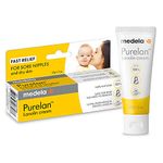 Medela Purelan Lanolin Nipple Cream, Fast Relief for Sore Nipples and Dry Skin, 100% Natural, Hypoallergenic, Dermatologist Tested & Unscented, 37g