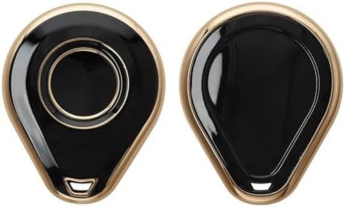 kwmobile Carcasa para Mando Compatible con Llave para Motocicleta Harley Davidson Funda Llave - Funda para Llaves de Moto de TPU con Botones - Negro/Dorado