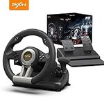 PXN Racing Wheel - Gaming Steering Wheel for PC, V3II 180 Degree Driving Wheel Volante PC Universal Usb Car Racing with Pedal for PS4, PC, PS3,Xbox Series X|S, Xbox One