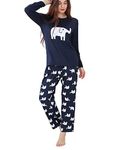 DiaryLook Soft Pyjamas for Women, Long Sleeve Womens Pyjamas Sets Sleepwear, Pjs for Ladies Sets UK Size Pyjamas Christmas Pyjamas Set 6-20, XS-XXL