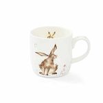 Royal Worcester Wrendale Designs Good Hare Day Mug | 11 Ounce Coffee Mug with Hare Design | Made from Fine Bone China | Microwave and Dishwasher Safe