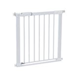 Safety 1st Flat Step Gate, Stair Gate for Baby, Pressure Fit Safety Gate for Widths 73-80 cm to max 101 cm with Extensions Sold Separately, Ultra flat step-over bar for no trip hazard, in Metal, White