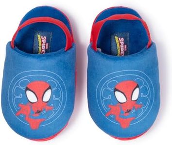 Marvel Spider-Man Toddler Slippers Boys - Spiderman House Shoes, Size 9 Toddler