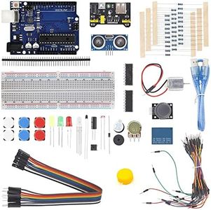 AZDelivery Kit de Inicio Electrónico con Resistencias, Módulo de Fuente de Alimentación y Motor DC Kit de Sensores electronica Multiparte Compatibles con Arduino, incluyendo el E-Book!