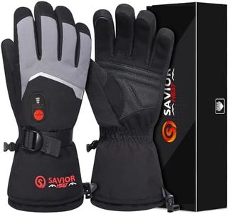 SAVIOR HEAT Heated Gloves for Men Women Upgraded Electric Rechargeable Battery Ski Gloves 7.4V Winter Outdoors Work Motorcycle Snowboarding Hunting Hiking Camping Running Walking