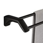 KAHANG Double Towel Bar, 24 Inch Towel Bar,Towel Rack for Bathroom SUS304 Stainless Steel,Total Length 27 Inch,Matte Black