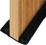 USUKUE Twin Door Draft Stopper, Under Door Bottom Seal Strip Noise Blocker for Door Insulation and Soundproofing, 42 inch Length Adjustable Suitable for 30, 32, 36 and 42 Inch Interior Doors, Black