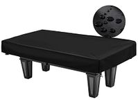 WOMACO 7 8 9 ft Billiard Table Covers Heavy Duty Waterproof 7/8/9 Foot Fitted Pool Table Cover Polyester Fabric for Snooker Billiard Table (Black, 7 Foot)