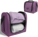 SCAVATA Large Hat Bag for Baseball Caps, Hat Organizer Bag for Traveling & Moving, Storing Snapback Cap, Portable Hat Carrier Holder Case for 20-24 Caps (Purple)