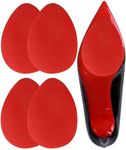 BHXANZOU Red Bottom Protectors Compatible with Christian Louboutin Shoes,Shoe Grips on Bottom of Shoes,Non-Slip Shoe Pads & Grips - Sole Protector for Heels(4.3"x3.0",Red 4Pcs)