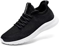 Lamincoa Womens Slip On Walking Shoes Non Slip Casual Road Running Lightweight Mesh Fashion Sneakers for Gym Travel Workout Blackwhite