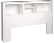 Prepac WSH-6643 Full/Queen Bookcase Headboard, White