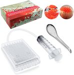 Caviar Maker Box, Spherification Dropper, Spherical Caviar Dispenser Rapid Popping Molecular Gastronomy Kit with Caviar Spoons, Suction Tray & Syringe (caviarmakerbox)