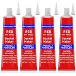 340g RTV Silicone Gasket Maker, Red Silicone Sealant Shockproof and Leakproof, High Temperature Resistant, RTV Sealant Can be Used in Engines, Transmissions, Superchargers and All Types of Gaskets