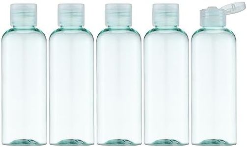 LISAPACK 3.4 oz Travel Bottles for Toiletries, Plastic Travel Size Containers for Shampoo Conditioner TSA Approved, Empty Small Squeeze for Lotion, Leak Proof Mini Liquid Tube Refillable Light Green