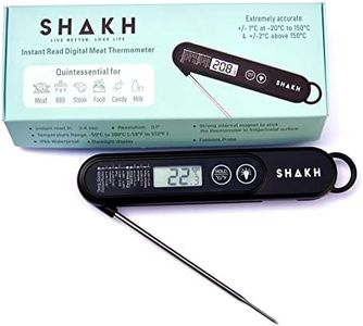 Shakh Digital Meat Thermometer - Accurate Instant Read, Waterproof, Backlit LCD. Cooking, Candy, Baking, BBQ, Grilling or Smoker. Handy Tool in Your Kitchen