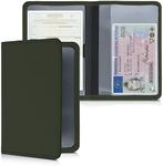 kwmobile Registration and Insurance Holder - Car Document Holder for Vehicle Documents and Cards - Neoprene - Dark Green