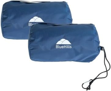 BlueHills Ultra Compact Travel Blanket 2 Pack Large Soft Cozy Portable Blanket Sheet with Carry Case and for Flight Airplane Car Layover Camping Hotel Blue C203-2PK-Navy