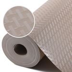 Beige Shelf Liners for Kitchen Cabinet Refrigerator Liner Waterproof & Oil-Proof Kitchen Cupboard Liner Plastic Drawer Mats EVA Material Non Adhesive Fridge Liner 11.8 x 59 Inches