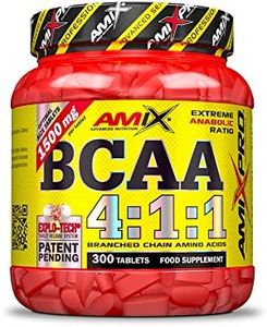 AMIX - Suplemento Alimenticio BCAA Instantized 4:1:1 en 300 Cápsulas - Ayuda a Eludir el Catabolismo Muscular - Estimula la Recuperación Muscular - Favorece la Síntesis Proteica