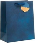 UK Greetings Large Gift Bag for Him/Her/Friend - For Birthdays, Christmas, New Year & Other Events - Blue Design