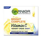 Garnier Skin Naturals, Night Cream, Anti-Dark Spots & Brightening, Bright Complete Vitamin C Yoghurt, 18 g