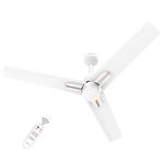 POLYCAB Wizzy Neo 1200mm 5-Star BLDC, Remote Ceiling fan for home| Free Installation| 55% Energy Saving, 100% Copper, High Air Delivery, 6 Speed Setting, Reversable & Timer | 4-yr Warranty【White Gold】