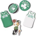 Crocs Jibbitz Shoe NBA Basketball Teams Multi Pack, Charms Sports, Boston Celtics, 5 Pack, Boston Celtics, 5 Pack