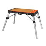 Disston 30146A OmniTable 4 in 1 Portable Workbench Work Table Dolly Scaffold and Creeper Adjustable Height with Folding Legs with Free 10-Piece Blu-MOL Carbon/HSS Jigsaw Blade Set (E0130146)