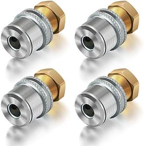 Air Chuck for Tires, Anti Leakage Lock on Air Chuck 1/4'' FNPT Locking Tire Inflator Chuck Quick Connector Lock Air Chuck Heavy Duty Brass Tire Chuck Closed Flow for Air Compressor (4 Pack)