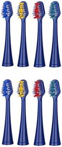 Pursonic 8 Pack Replacement Brush Heads, Blue