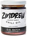 ZINDREW CHILI Crunchy Garlic Chili Oil OG BATCH. Premium Spicy, Savory, Umami Gourmet All-Purpose Hot Chili Crisp Sauce (OG BATCH- very mild heat and X BATCH- very spicy) 8.12oz