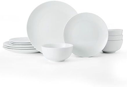 Mikasa Chalk Porcelain Dinner Set, White (12 Pieces)