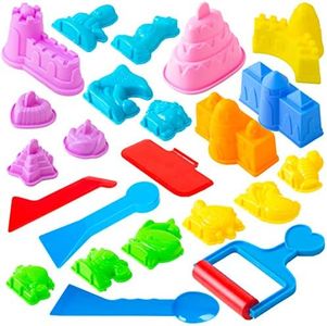 USA Toyz Sand Molds Beach Toys for Kids - 23pk Sand Castle Building Kit Sandbox Toys for Toddlers, Compatible with Molding Clay or Play Sand, Beach Sand Water Toys Indoor Outdoor Sensory Toys for Kids