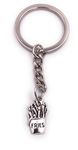 H-Customs French fries different key ring pendant silver metal