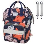 House of Quirk Baby Diaper Bag Maternity Backpack (Blue Abstract)