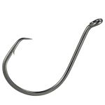 Alwonder 100 Pack Fishing Octopus Circle Hook Live Bait Hook Black Nickel Sharp Offset Wide Gap Surf Fishing Catfish Bass Carp Bluegill Tuna Freshwater Saltwater #1