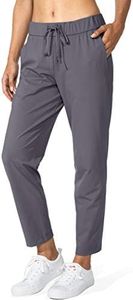 G Gradual Women's Pants with Deep Pockets 7/8 Stretch Sweatpants for Women Athletic, Golf, Lounge, Work (Grey, 3X-Large)