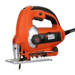 BLACK+DECKER KS900EKX 600W Corded Variable Speed Slightline Autoselect Pendulum Jigsaw with Kitbox and 10 blades included to Cut High Density Materials, 1 Year Warranty, ORANGE & BLACK