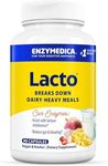 Enzymedica Lacto, Maximum Strength Formula for Dairy Intolerance, With Enzymes Lactase and Protease, Relieves Digestive Discomfort, 90 capsules (90 servings)